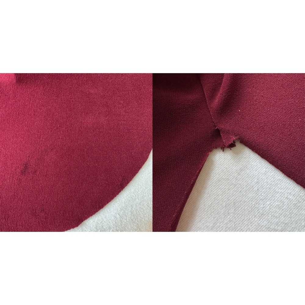 Vtg Y2K Babydoll Halter Dress Burgundy Handkerchief Hem Satin Romantic DarkFairy - Picture 7 of 10